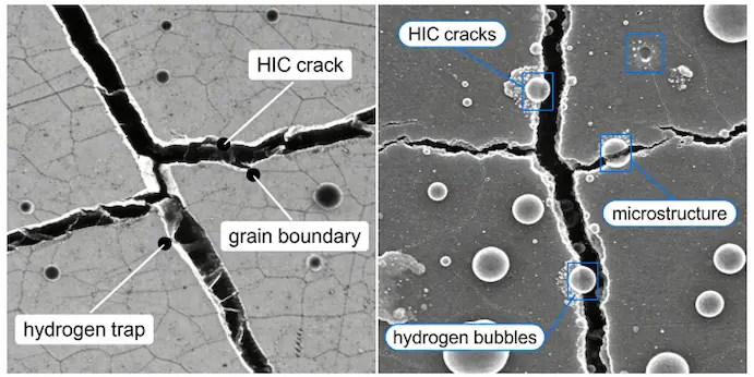 hydro-gây ra-nứt-HIC-vi cấu trúc trong thép hydro-gây ra-nứt-HIC-vi cấu trúc trong thép