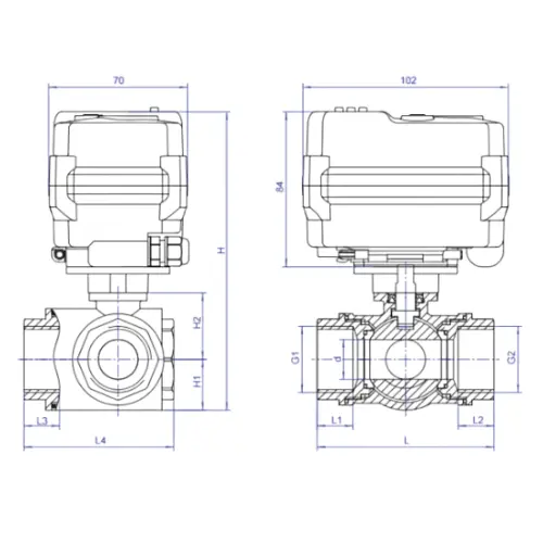 Electric-Three-Way-Ball-Valve-structure Electric-Three-Way-Ball-Valve-structure