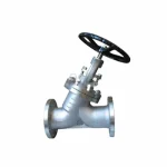 Válvula globo inclinada com tampa aparafusada de baixa pressão