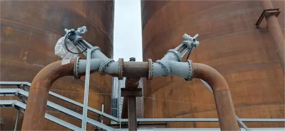 Niederdruck-Schrägkugelventil mit verschraubter Motorhaube in der Industrieanwendung