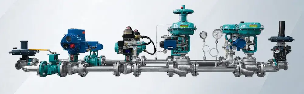 Electric valve actuator mounted on an industrial ball valve for automated flow control Electric valve actuator mounted on an industrial ball valve for automated flow control