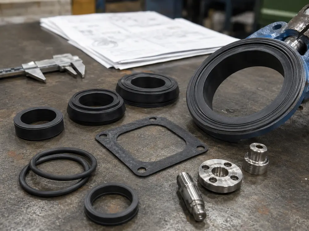 Materiais de vedação de válvula EPDM e FKM para aplicações de válvulas químicas