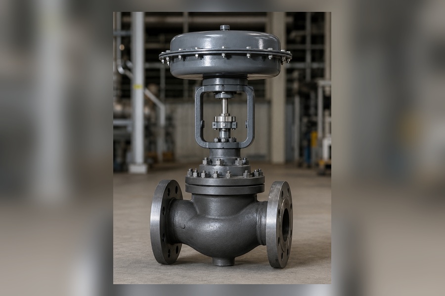 Válvula de control de petróleo para refinerías y sistemas de proceso de petróleo.