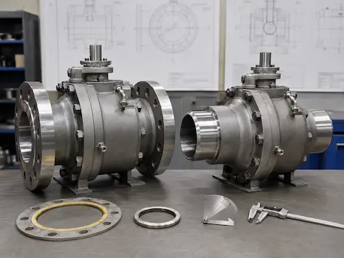 API 6D ball valve flanged and butt weld end connection comparison