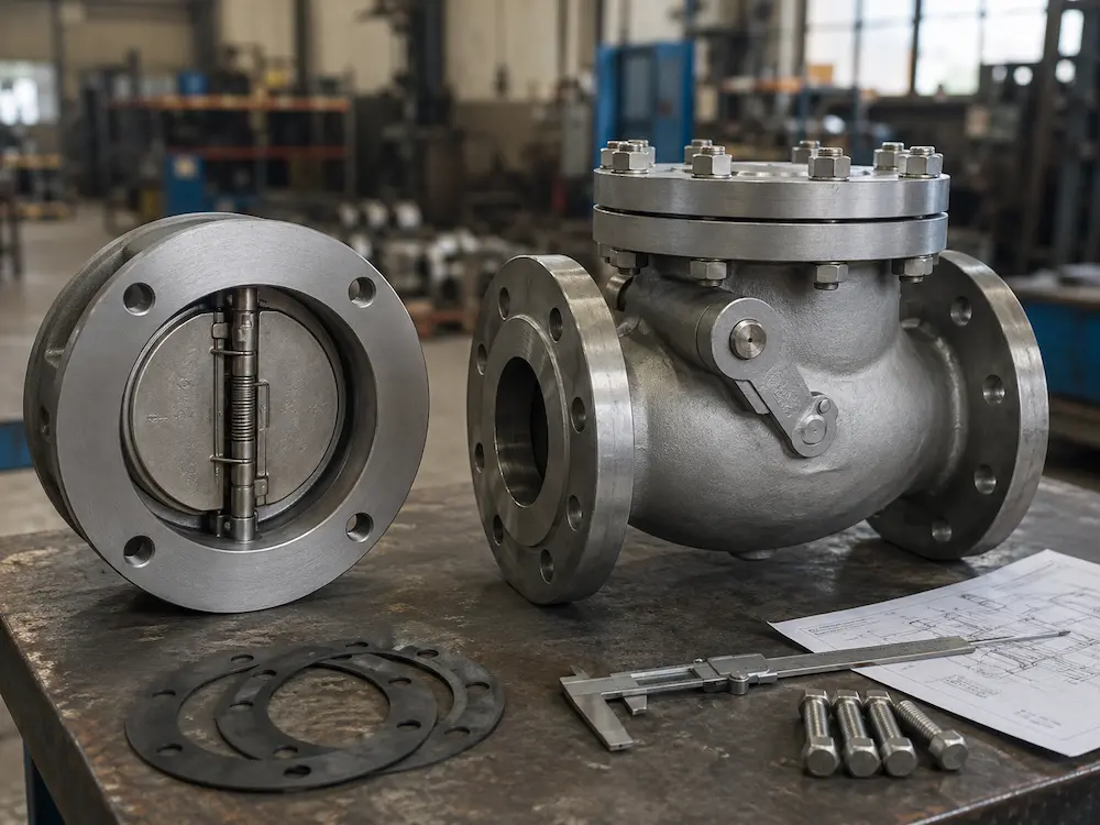 Dual plate check valve vs swing check valve comparison for industrial pipelines