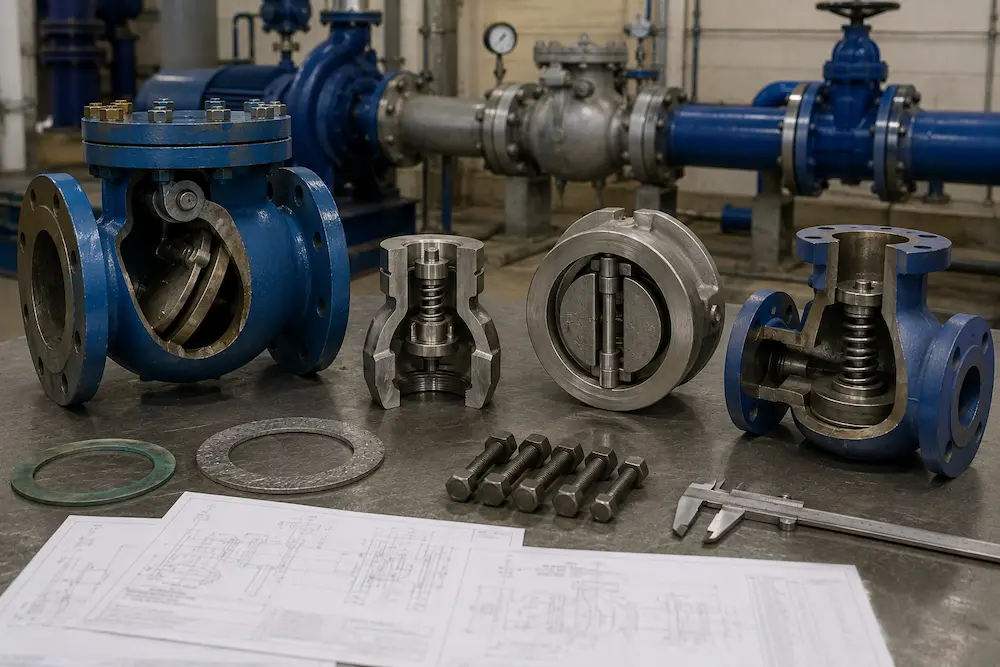 Different check valve types for pump discharge applications Different check valve types for pump discharge applications