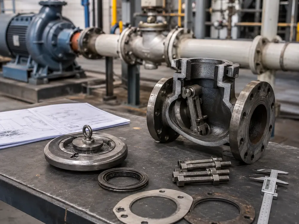 Pump discharge check valve inspection for water hammer and valve slam risk Pump discharge check valve inspection for water hammer and valve slam risk