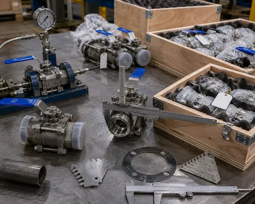 Socket weld ball valve inspection and export packing Socket weld ball valve inspection and export packing