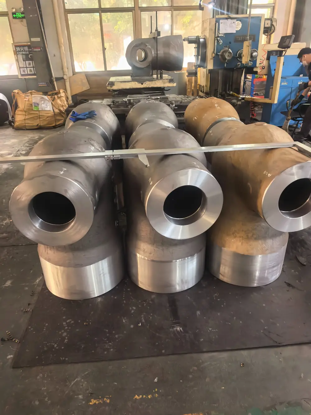 Large WCB valve bodies after machining with finished bore surfaces and dimensional inspection in valve factory – Vcore Valve