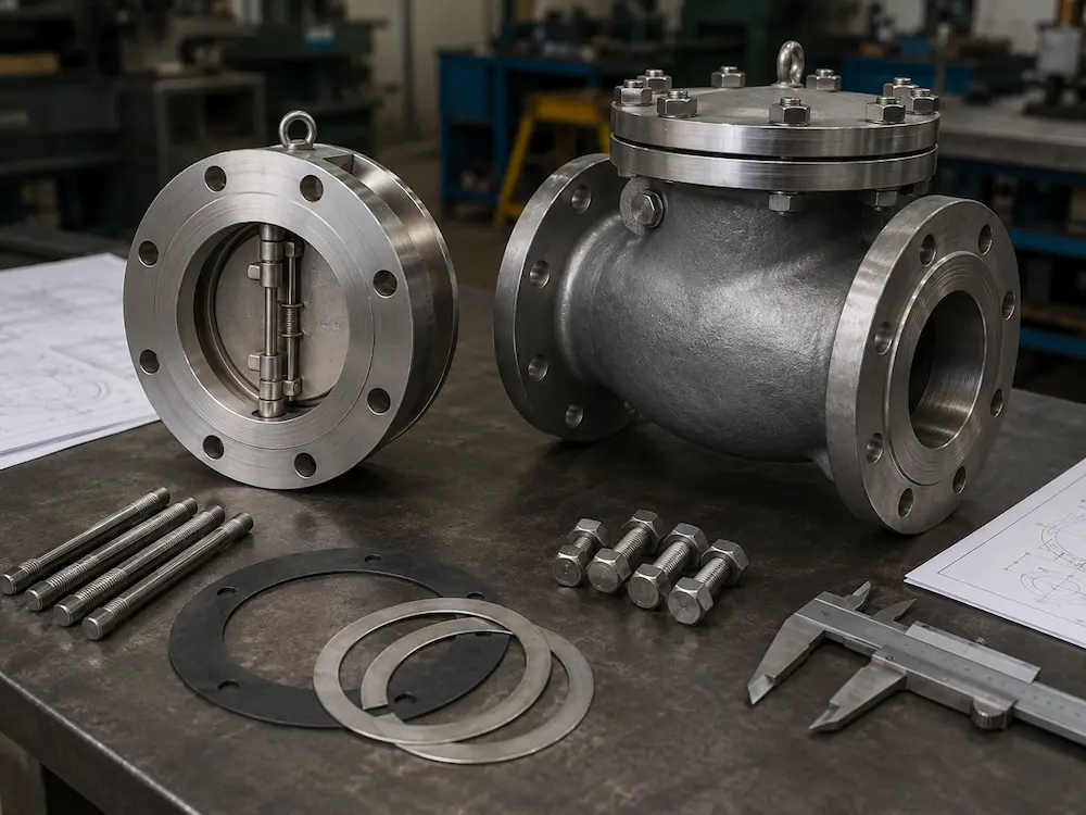 Wafer check valve vs flanged check valve comparison for industrial pipelines
