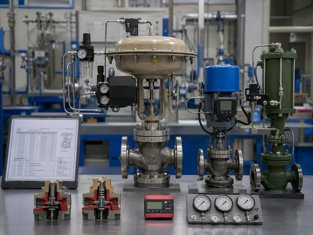 Complete control valve actuator positioner and accessory package