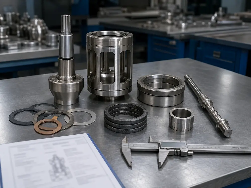 Control valve trim material inspection for plug cage seat ring and stem