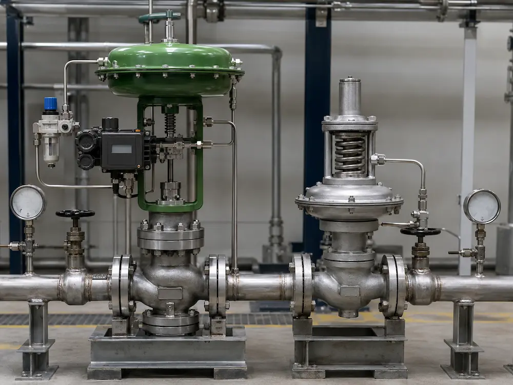 Control valve vs pressure regulator industrial pressure control comparison