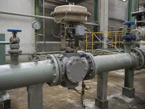 Exzentrisches Kükenregelventil, installiert in der Schlammabwasserleitung von Vcore Valve