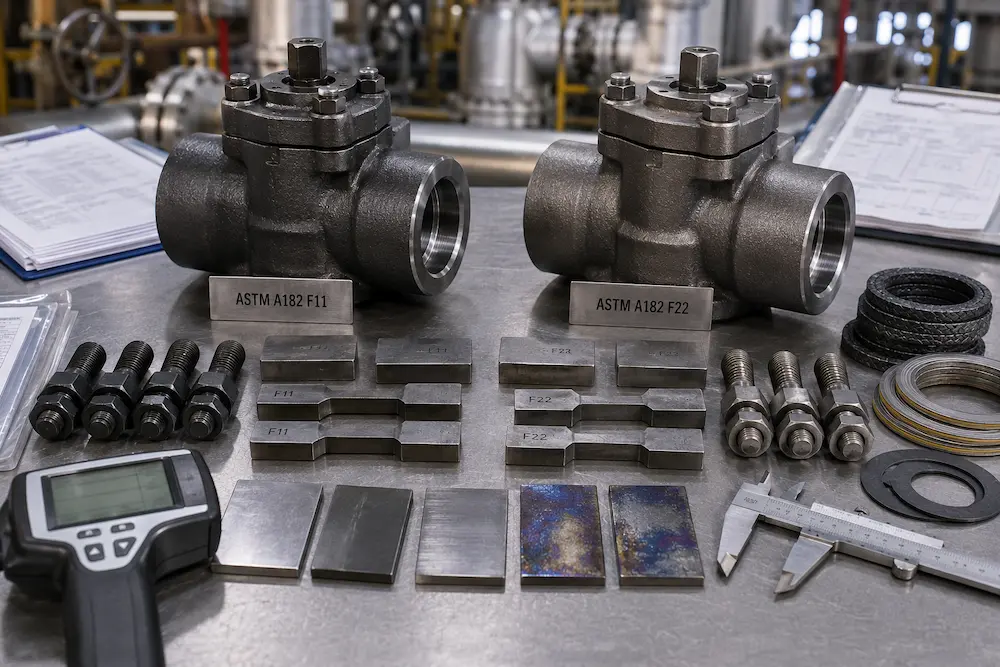 F11 and F22 forged alloy steel valve materials for high temperature service