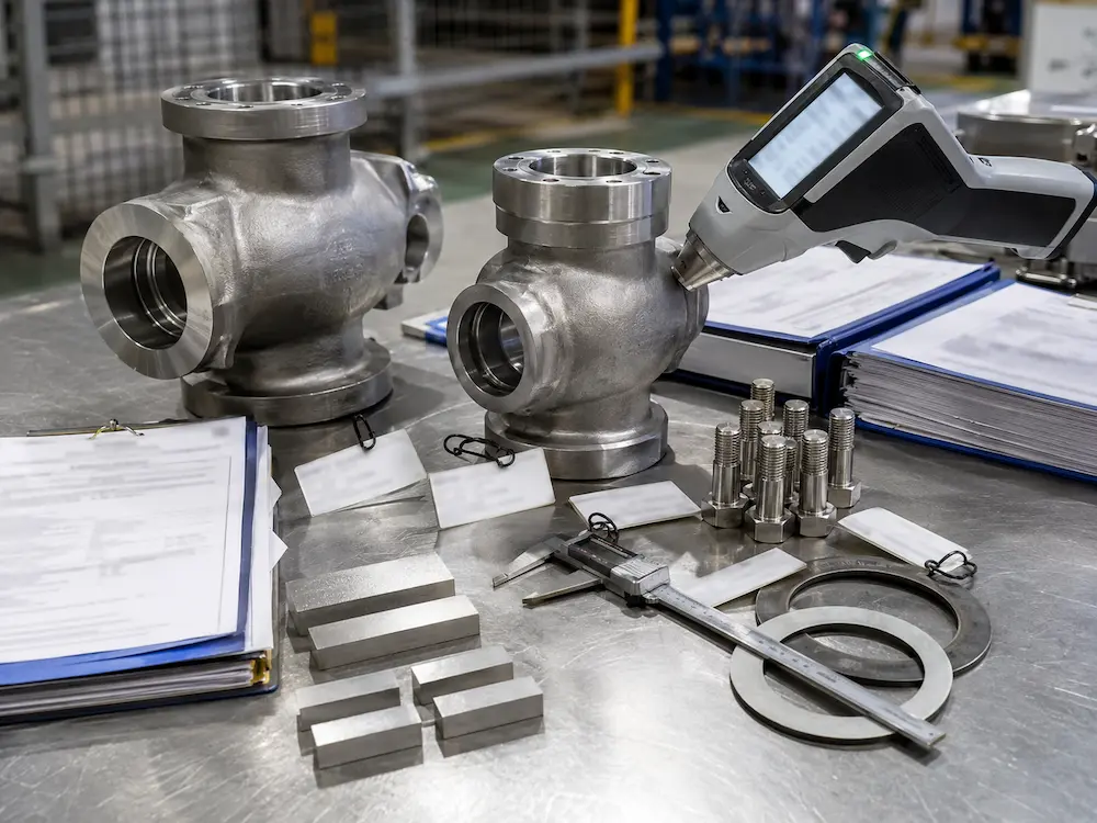 F51 vs F53 Valve Material certificate and PMI inspection