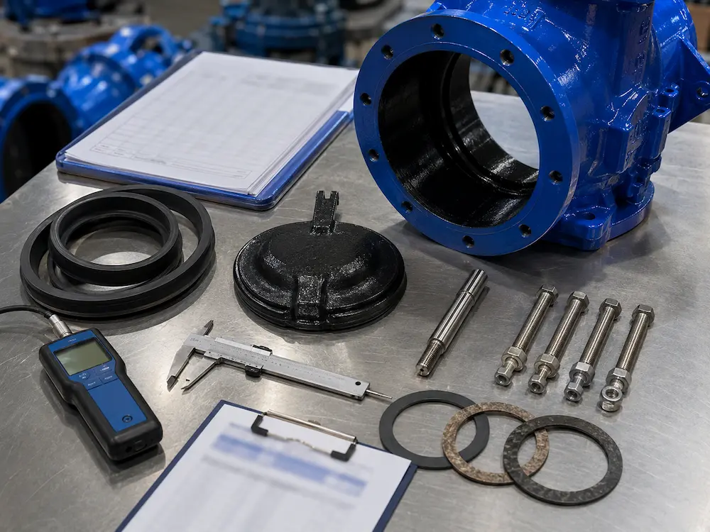 Iron valve coating seat disc stem and bolting material inspection