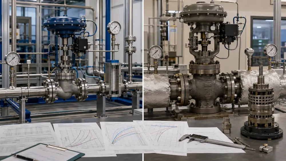 Liquid and steam control valve sizing engineering review