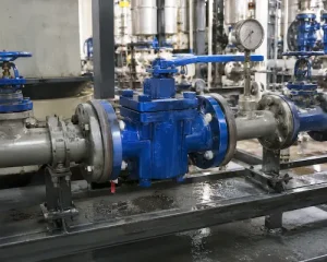 Válvula de tapón revestida de PTFE instalada en tubería química por Vcore Valve