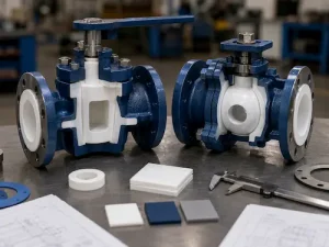 PTFE lined plug valve and PTFE lined ball valve comparison by Vcore Valve