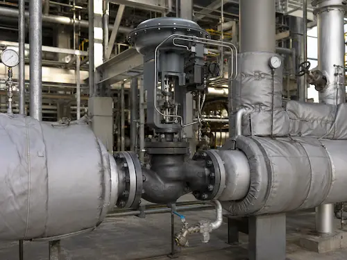Vanne de régulation de vapeur installée dans le pipeline de vapeur d'une centrale électrique par Vcore Valve