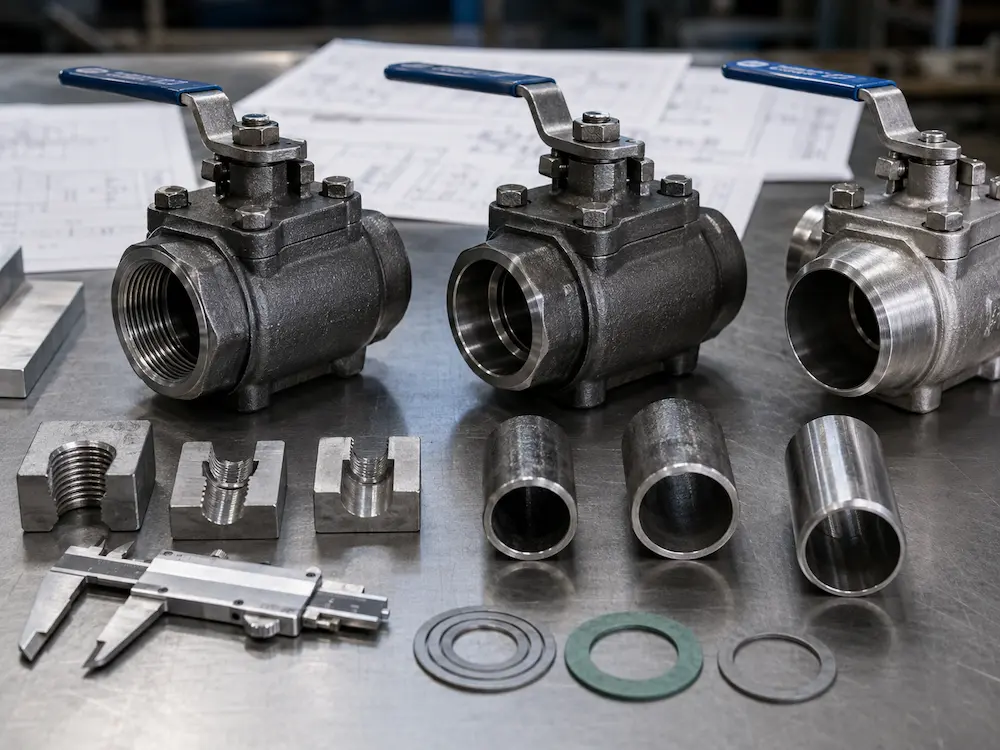 Threaded socket weld and butt weld valve end connection comparison