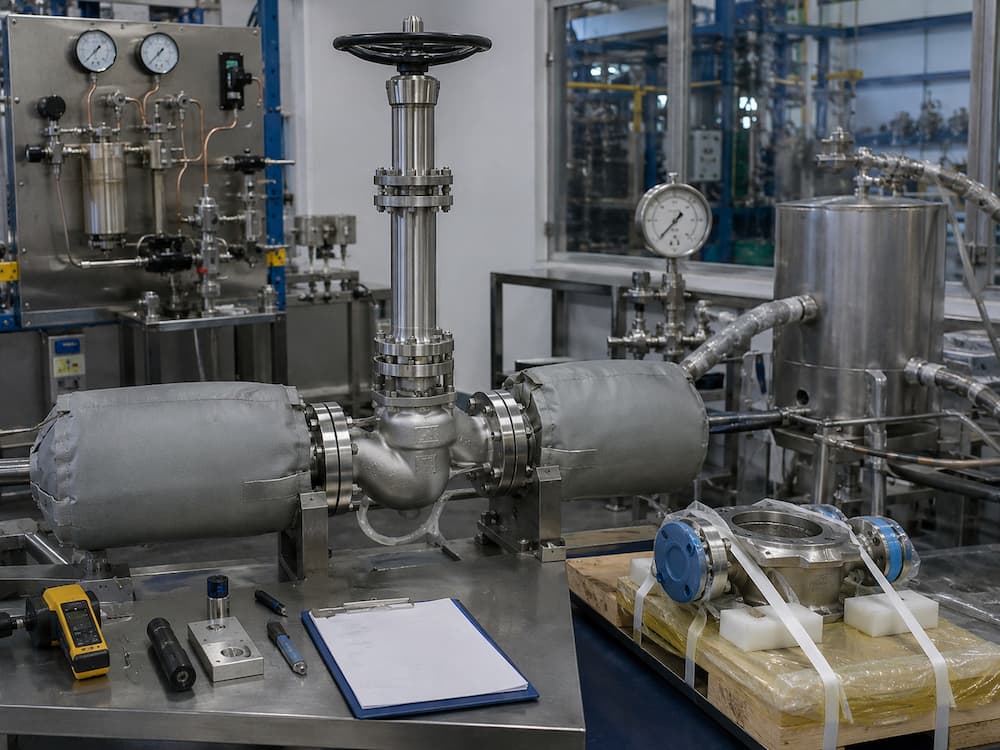 Cryogenic globe valve testing and inspection for low temperature service