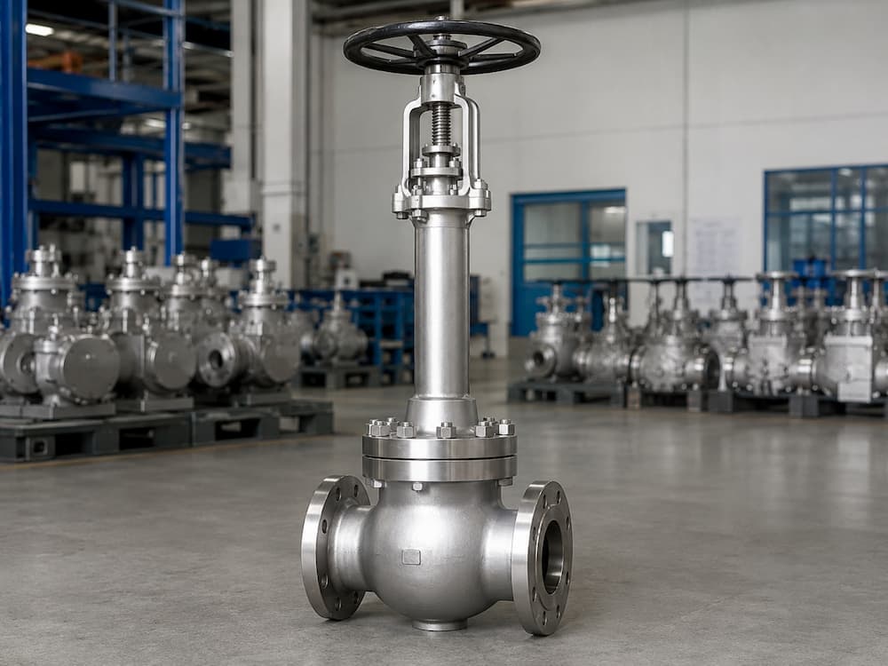 Cryogenic globe valve with extended bonnet for LNG and low temperature service