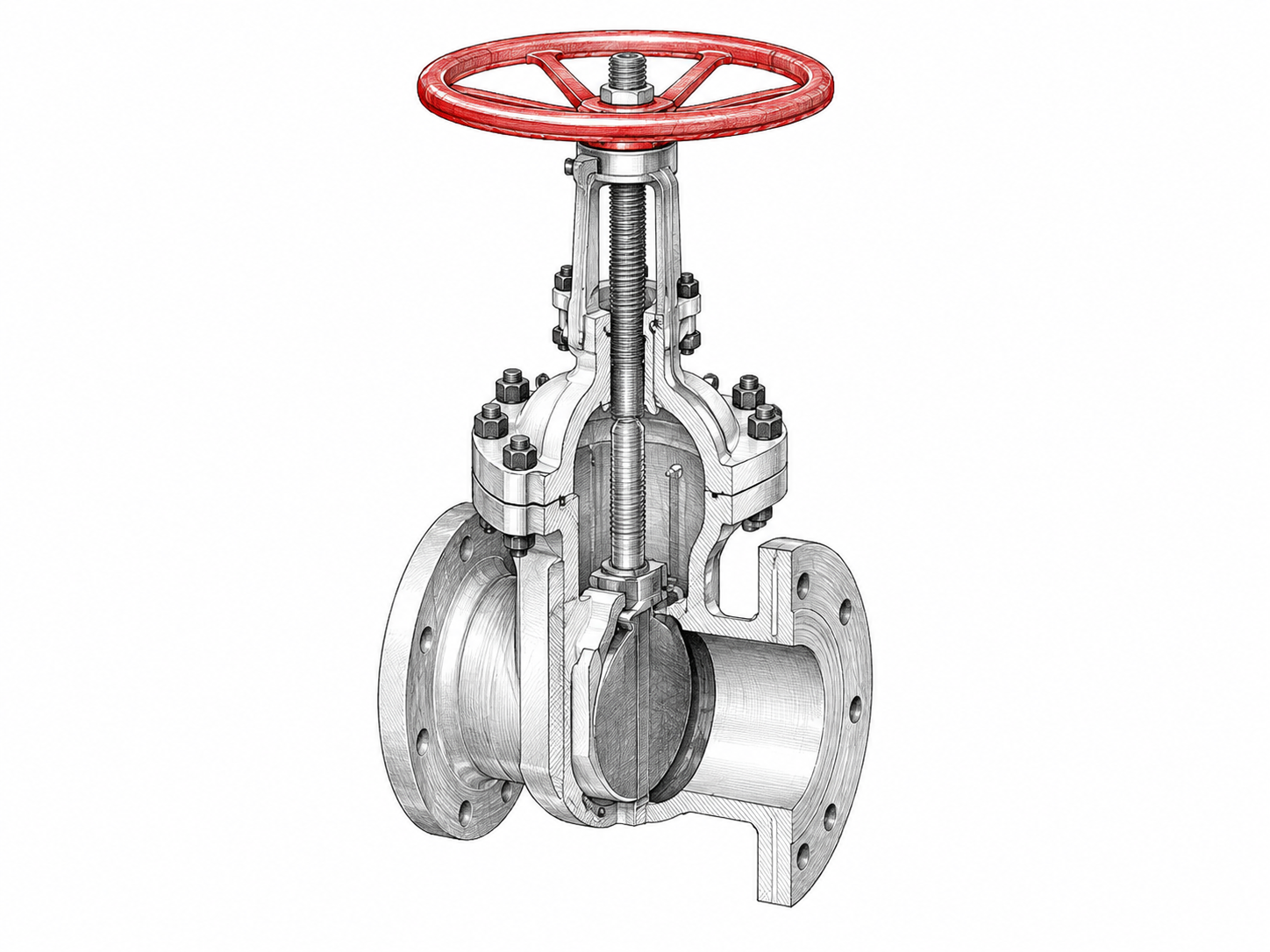 Slide Gate Valve Installed Below Silo Hopper Industrial slide gate valve installed below silo hopper for powder and bulk solid discharge
