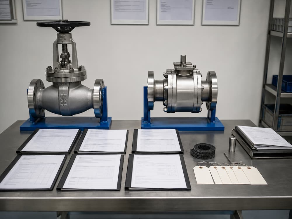 Überprüfung der Ventilqualifikation für niedrige Emissionen und der Produktionsabnahmedokumentation