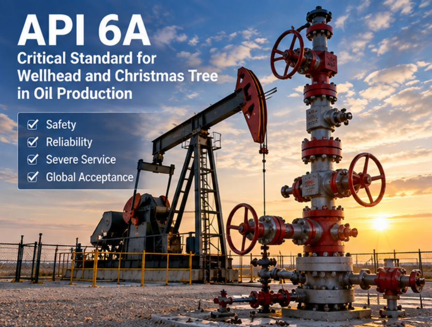 API 6A wellhead gate valves installed on oil production equipment
