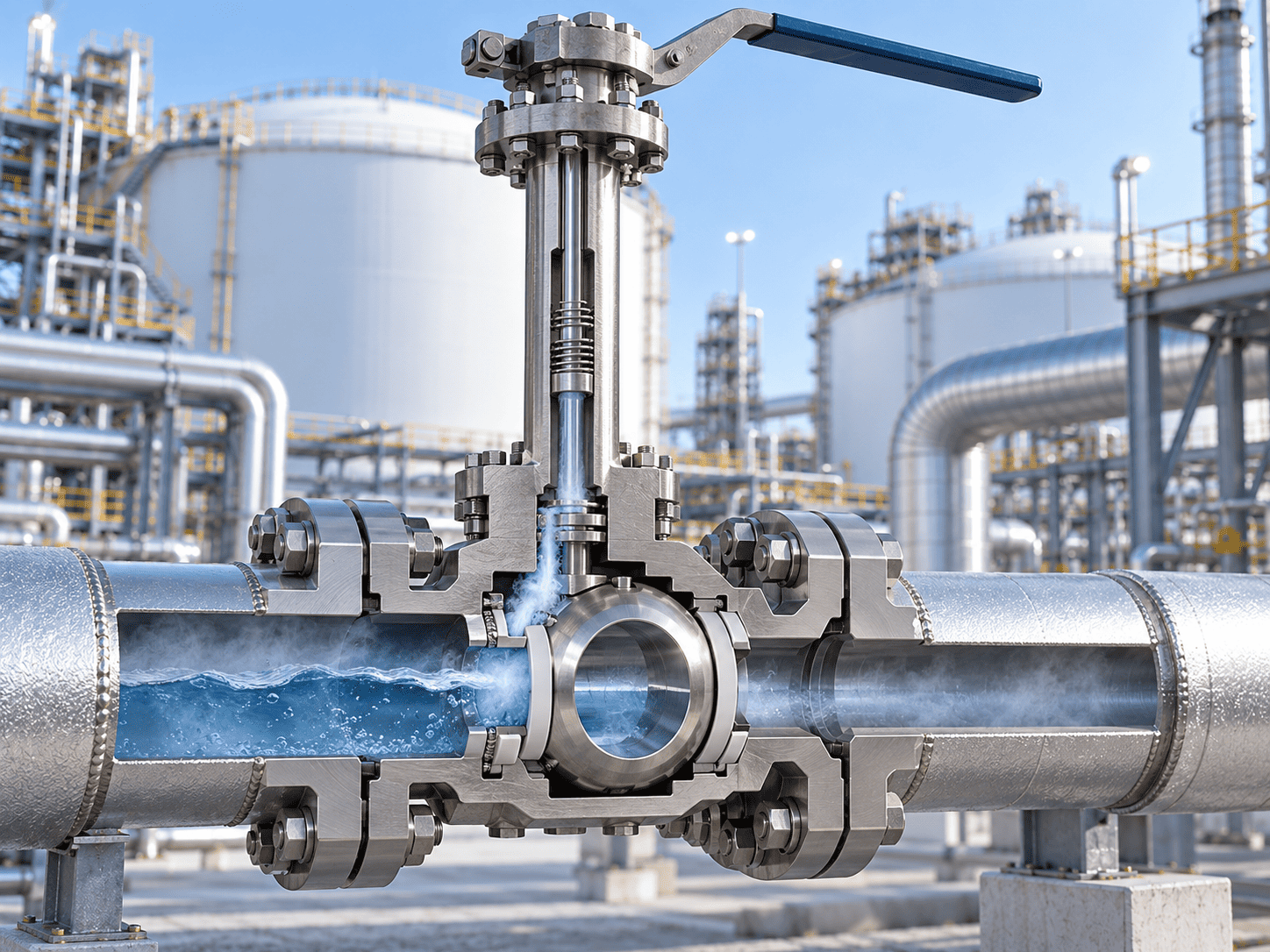 LNG cryogenic ball valve cavity pressure relief path