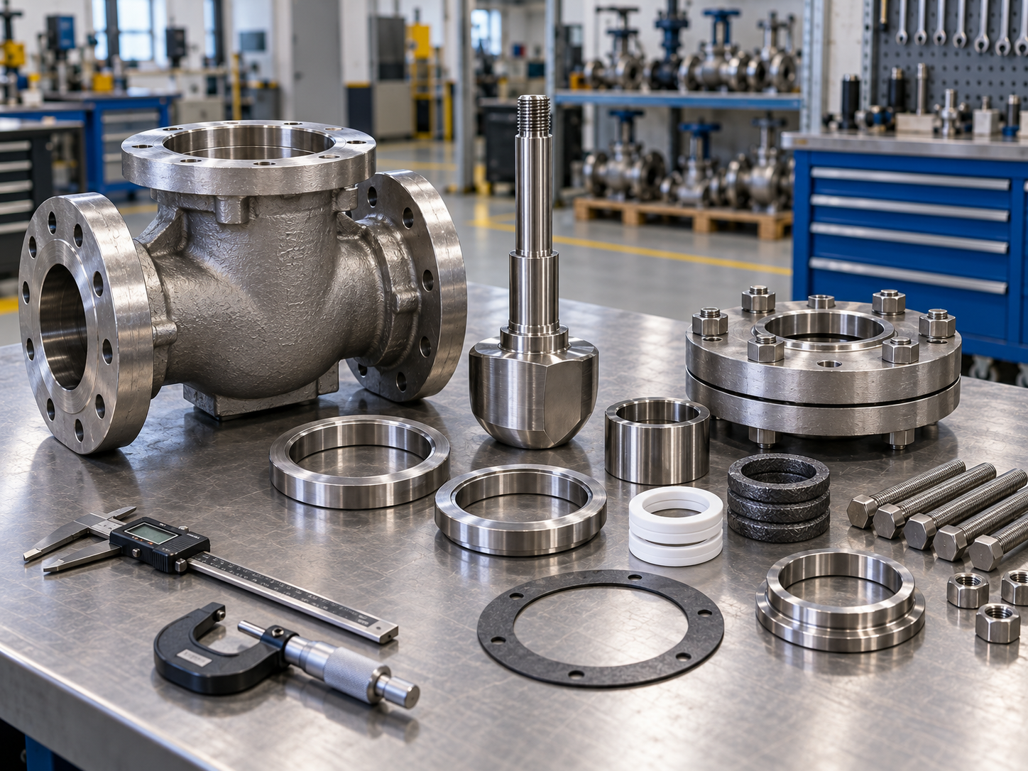Industrial valves prepared for engineering design review and application selection