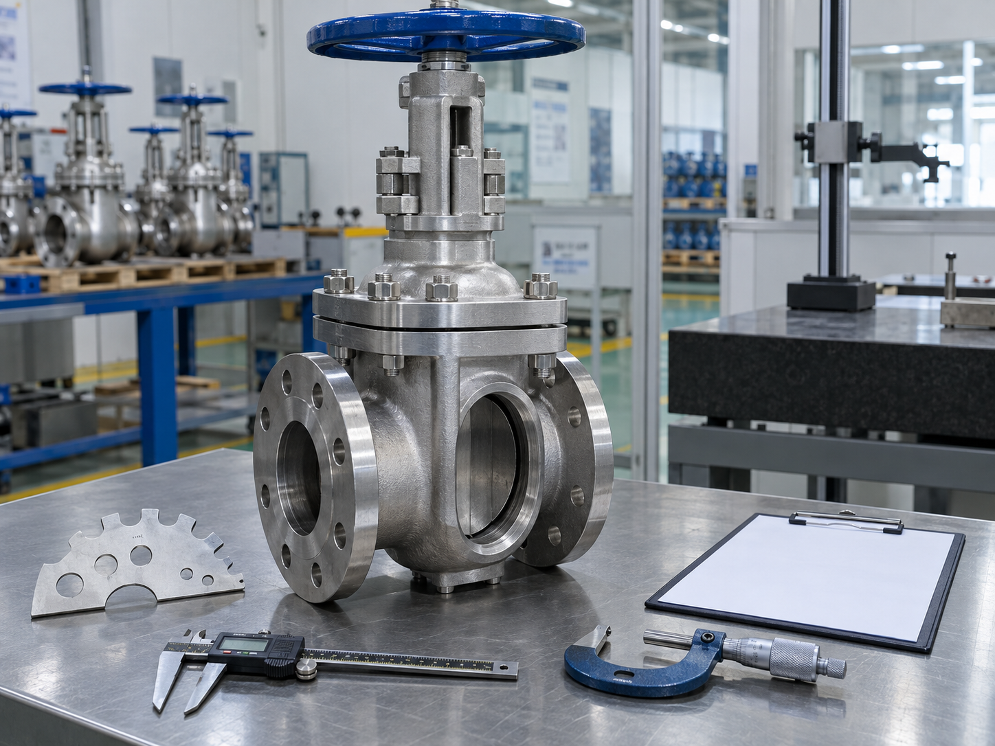 Gate valve dimensional inspection and selection checks for water pipeline projects