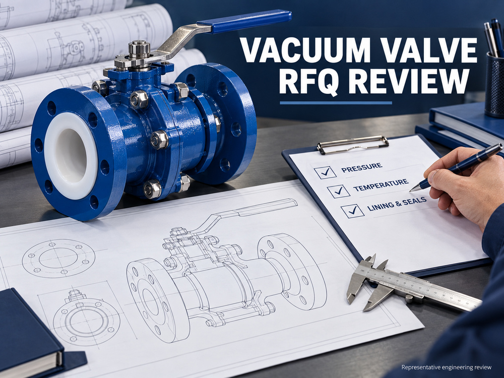 Lined valve drawing and procurement checklist for vacuum service review