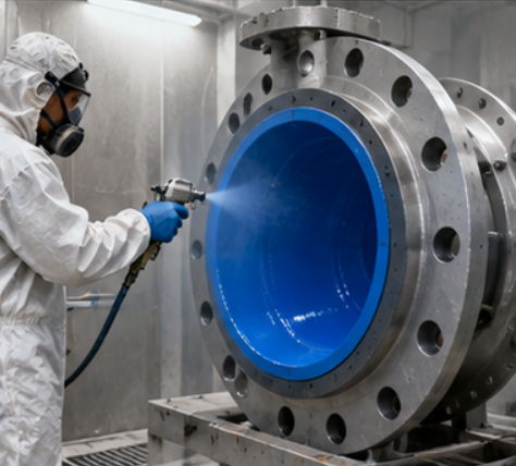 Seawater valve body disc shaft and seat material samples arranged with procurement inspection checklist