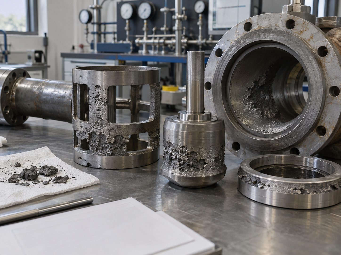 Industrial valve pressure testing and final inspection before shipment