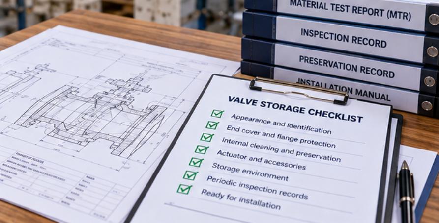 EPC oil and gas ball valve preservation log engineering drawing and final inspection documentation