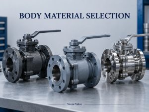 Industrial ball valves illustrating gas valve body material options